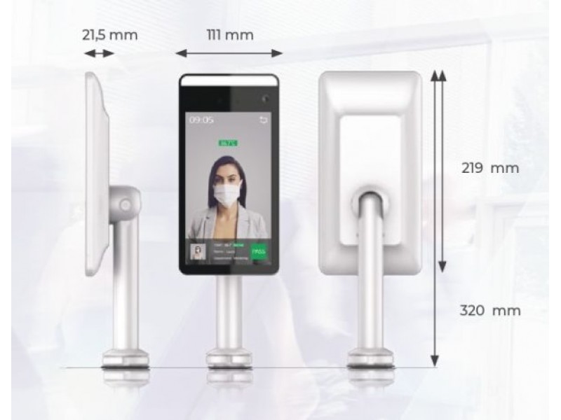 Termoscanner per controllo accessi con termocamera a riconoscimento facciale